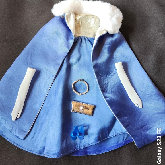 Kids Blue Cape with White Trim